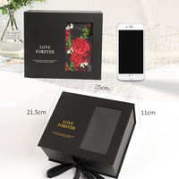 OEM Écologique Recycle Je t'aime couvercle acrylique maman fleur maman boîtes florales fleur maman boîte fête des mères boîte cadeaux pour fleurs