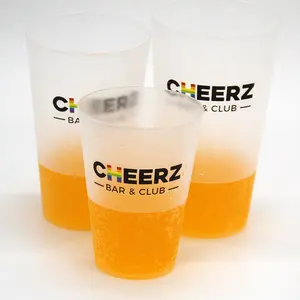 Gobelets à boisson réutilisables avec logo personnalisé 300ml/350ML/400ml/500ml Tasses givrées en plastique pour fêtes, événements et mariages