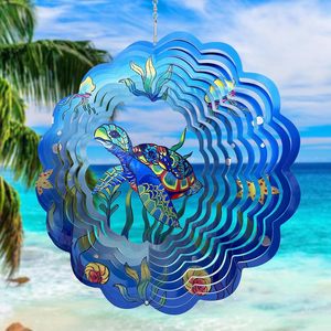 Elegante Molinillo de Viento Metálico de 12 Pulgadas, Escultura Cinética de Tortuga, Decoración Colgante de Acero 3D, Adornos de Jardín con Forma de Libélula - Product Image 3
