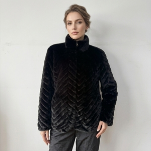 Giacche in Pelle <span class=keywords><strong>con</strong></span> Pelliccia Interna per Donna, Moda Invernale, Colletto in Pelliccia Personalizzabile, <span class=keywords><strong>Cappotto</strong></span> in Ecopelliccia - Product Image 6