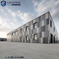 Bâtiment de bureaux en structure acier de précision, complexe industriel préfabriqué moderne avec façade, certifié CE IBC