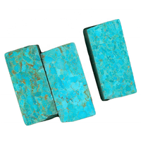Matériau brut de turquoise compressé de haute qualité, prix d'usine, pierre de turquoise brute naturelle