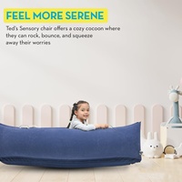 Chaise sensorielle pour enfants, pliable, en forme de graine de pois, pour l'extérieur, anti-stress, avec poignées robustes, design moderne, chaise longue
