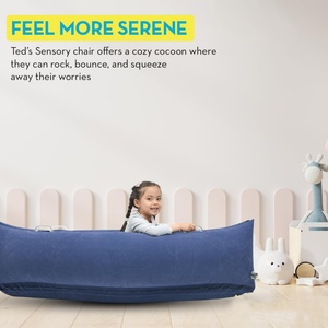 Sensory Chair for Kids <b>Inflatable</b> Peapod for Children with Sturdy Handles Indoor Stress Relievers <b>Inflatable</b> Lounger Chair - Product Image 4