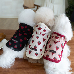 <strong>Hot</strong> Sale Autumn Winter Sweet <strong>Pet</strong> Dog Princess Style Strawberry Print Polyester Vest XL Size <strong>Clothes</strong> with Good - Product Image 2