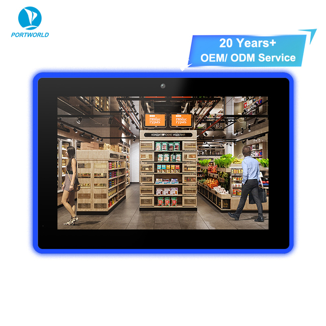 10-Inch Wall-Mounted Android 11 Touch Screen Tablet with Edge LED Light USB Interface Business Use for Meeting Rooms