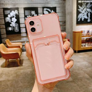 Custodia trasparente custodia per telefono con Slot per schede per <span class=keywords><strong>iPhone</strong></span> 15 14 13 <span class=keywords><strong>12</strong></span> 11 <span class=keywords><strong>Pro</strong></span> X XS portafoglio trasparente in <span class=keywords><strong>Silicone</strong></span> <span class=keywords><strong>Cover</strong></span> posteriore antiurto - Product Image 6