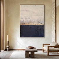 Moderne Mur Art En Gros À La Main Abstraite Personnalisé Peinture À L'huile Wabi Sabi Toile Photos pour La Décoration Intérieure Hôtel Oeuvre