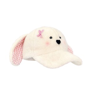 Dear Studio Bunny Ear Plush Baseball <b>Cap</b> Blush Bear <b>Winter</b> Warm Foldable Female Hat - Product Image 5