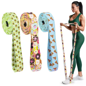 ZJFIT tessuto personalizzato Pizza Avocado stampa lungo Pull up fasce da palestra in poliestere a lunga resistenza per esercizi di Fitness - Product Image 6