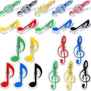 Colored Acrylic Music Score Clips For Piano Guitar Sheet Music Holder <b>Instrument</b> Accessory Set Of 10 Transparent Musical Note - Product Image 5