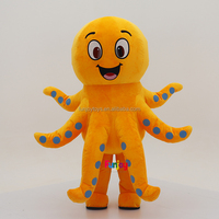 Costume gonflable de pieuvre pleine grandeur pour adulte, tenue de mascotte animale marine pour fêtes et divertissements