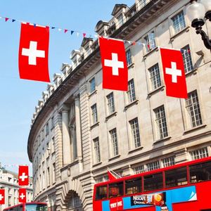 ธงสวิตเซอร์แลนด์ขนาด 3x5 ฟุต ทำจากผ้าโพลีเอสเตอร์ พร้อมห่วงทองเหลืองสองวง สำหรับแขวนผนัง ตกแต่งภายนอกและภายในอาคาร - Product Image 4