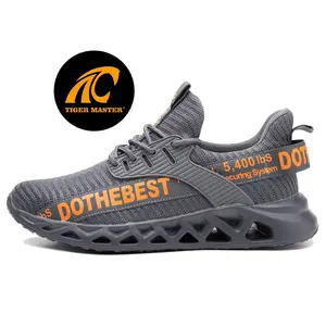 Non-slip Soft EVA Sole Light Weight Breathable Steel Toe Puncture Proof Safety Shoes Sepatu Safety Sneaker For Unisex