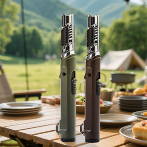 Windproof ngọn lửa màu xanh ngọn đuốc nhẹ hơn có thể điều chỉnh xoay máy bay phản lực ngọn lửa bơm lại dài bút nhẹ hơn - Product Image 1