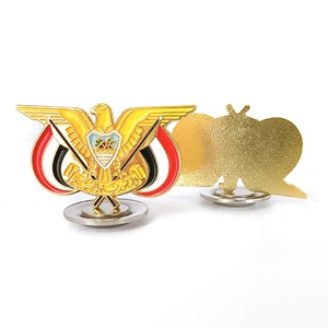 Écusson de la République du Yémen, armoiries arabes, broche de revers, écusson de l'Aigle doré yéménite, autocollants métalliques - Product Image 2