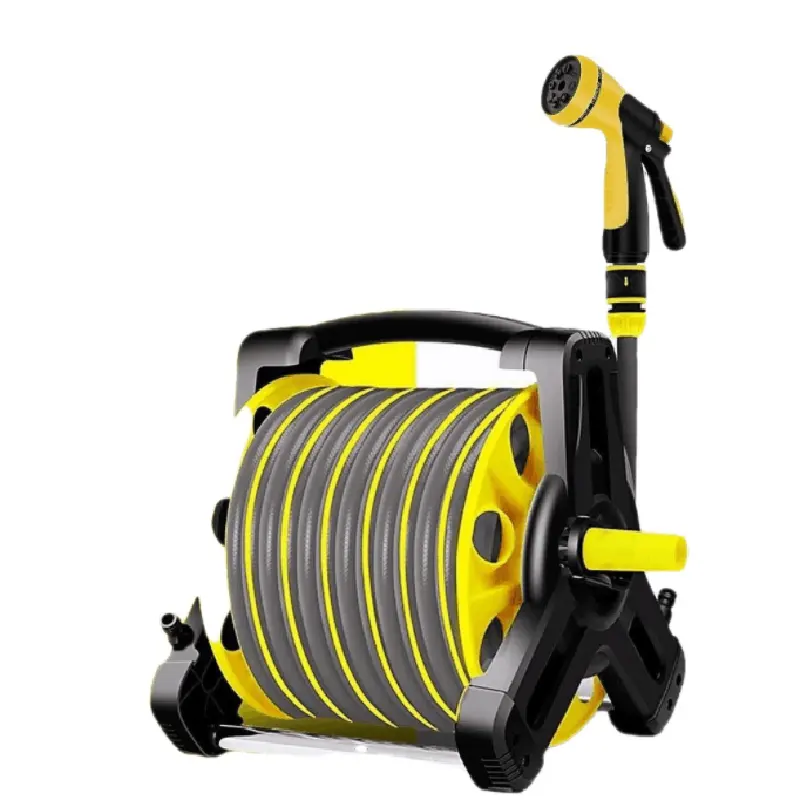 Yellow Long Hose Factory New Portable Retractable Water Storage Rack Set Pipe Winding