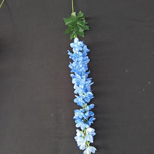 Grande fleur de jacinthe blanche et rouge, tige de fleur de <span class=keywords><strong>delphinium</strong></span> en soie, 2 fourchettes, tige de fleur artificielle de <span class=keywords><strong>delphinium</strong></span> en soie, vente en gros, O-X826 - Product Image 4