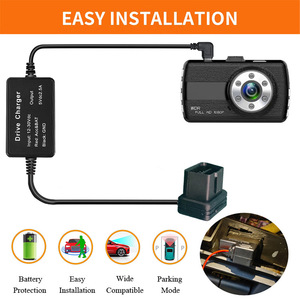 สายเคเบิลแปลงไฟ OBD สำหรับกล้องติดรถยนต์, สายแปลงไฟสำหรับกล้องติดรถยนต์, สายแปลงไฟ 12V/24V เป็น 5V สำหรับกล้องวงจรปิดขณะจอดรถ ขายตรง L168 - Product Image 4