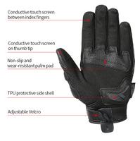 Guantes de dedo completo para pantalla táctil Unisex Protección de nudillos de dedo completo Antideslizante Off Road Dirtbike guantes de carreras
