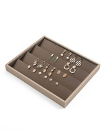 Plateau à bijoux avec couvercle pour colliers, bagues, boucles d'oreilles, pendentifs, bracelets et joncs - Présentoir de présentation de marchandises