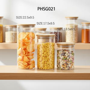 Frasco de Almacenamiento de Vidrio Borosilicato Ecológico de Lujo con Tapa Abatible, Capacidad de 350 ml, Apto para Galletas, Dulces, Miel, Apto para <span class=keywords><strong>Microondas</strong></span>, Libre de BPA - Product Image 6
