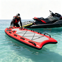 Planche de sauvetage gonflable robuste pour jet ski, plateforme flottante à technologie Drop Stitch pour le surf en mer et les activités nautiques
