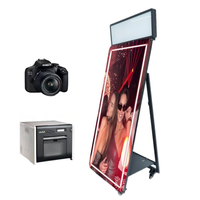 Beauté image portable selfie photobooth miroir magique photomaton machine écran tactile led cadre livraison directe pour les événements