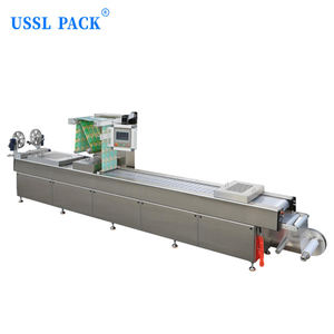 Équipement d'emballage sous vide linéaire pour plateau de snacks marinés et aliments cuits DLZ-320T, machine de thermoformage pour la production de produits délicatessen - Product Image 2