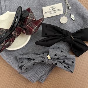 <span class=keywords><strong>Pince</strong></span> à cheveux en laine à pois gris, nœud gris pour un <span class=keywords><strong>chignon</strong></span> <span class=keywords><strong>facile</strong></span>, accessoires capillaires polyvalents pour femmes - Product Image 4