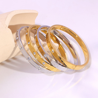 Bracelet Manchette Islamique en Acier Inoxydable Plaqué Or 18K avec Ayatul Kursi Arabe, Cadeau Vintage pour Femme