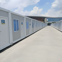 Conteneur d'expédition plat de 20/40 pieds, maison modulaire respirante, style moderne, certifié CE ISO, abri temporaire portable pour