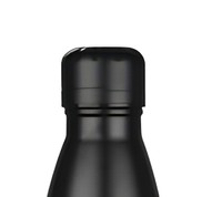 Bouteille d'eau noire en acier inoxydable réutilisable, anti-fuite, pour le bureau, l'école, la salle de sport, les voyages, la maison et l'hydratation quotidienne