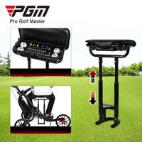 Chariot de golf pliable à 3 roues en alliage d'aluminium blanc PGM QC007 avec siège, sacs isothermes et porte-parapluie (11 kg) – Option logo personnalisé