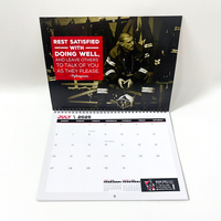 Calendrier mural anglais-espagnol 2027, impression personnalisée grand format A2 A3 A4, impression offset 4 couleurs, planificateur calendrier
