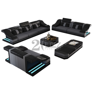 Sofa Kulit Asli Italia Grosir Foshan untuk Ruang Tamu, Model Sectional 1+2+3, untuk Importir Furnitur <span class=keywords><strong>Global</strong></span> - Product Image 2