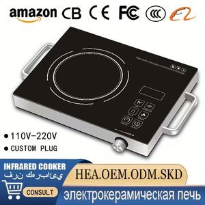 Plaque de cuisson à induction 2200W/3500W en gros, cuisinière électrique intelligente à induction électromagnétique, plaque de cuisson infrarouge en céramique pour hotpot - Product Image 2