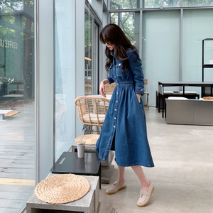 <span class=keywords><strong>Vestido</strong></span> de Mezclilla de Moda Coreana para <span class=keywords><strong>Mujer</strong></span>, Elegante, Estilo 2026, Gran Venta - Product Image 4