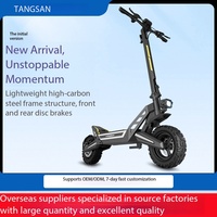 Scooter électrique pliable tout-terrain pour adultes 1200W, batterie 48V 18.2Ah, vitesse maximale de 55 km/h, avec double amortisseur