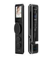 Serrure Intelligente Entièrement Automatique avec Reconnaissance Faciale 3D, Appel Vidéo, Empreinte Digitale, Mot de Passe, Palme, Tuya WIFI Cloud, Carte S666, Serrure de Porte en Bois Sans Clé