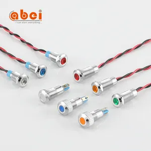 IP67 IP68 Waterproof Signal Light 12 Volt Led RG 3V 6V 12V 8mm Metal Indicator Lamp