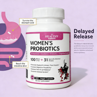 Capsules de probiotiques pour femmes en marque privée OEM, compléments alimentaires, 100 milliards d'UFC, bienfaits antioxydants et immunité améliorée