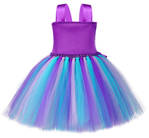 Nouvelle arrivée, jupe tutu moelleuse de sirène pour filles, avec coiffe, costume de déguisement pour Halloween, carnaval, 100% polyester, TV et cinéma - Product Image 4