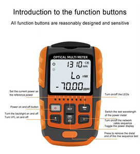Mini xử lý multimeters-70 ~ + 6dBm-50 ~ + 26dbm 15mW FN26-OPM trực quan lỗi định vị OPM với VFL RJ45 Mini quang đa mét - Product Image 3