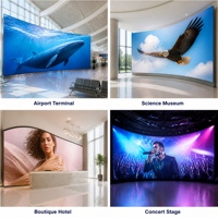 Módulo LED Flexible P1.25, Panel de Video Curvo Creativo y Flexible, Pantalla Curva de 320x160mm, Pantalla Magnética a Todo Color para Interiores