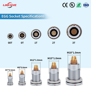 Connecteurs circulaires multipolaires OEM Design IP68 étanches, série T FGG EGG, 2-32 broches, à verrouillage automatique Push-Pull - Product Image 3