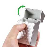 Accessoires pour fumeurs de tabac, boîte de rangement portable imperméable pour 20 cigarettes avec étui à cigarettes en plastique PP