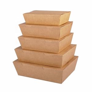 Monouso <span class=keywords><strong>in</strong></span> carta Kraft scatola per il pranzo per <span class=keywords><strong>microonde</strong></span> con laminazione opaca rivestimento UV per il confezionamento di alimenti caldi e freddi Sushi patatine - Product Image 3