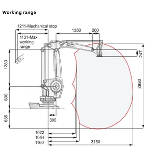 Робот-манипулятор ABB IRB 660 промышленный робот Полезная нагрузка 250 кг в качестве палетизатора рука робота 4 оси с захватом