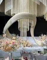 Rideau à franges pliable et portable personnalisé décoration murale de scène de fête arc de photographie toile de fond de mariage pour les événements de mariage